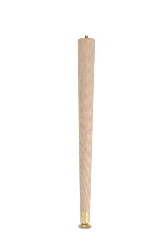 Waddell Natural Solid Hardwood 3-1/2" Round Tapered Table Leg
