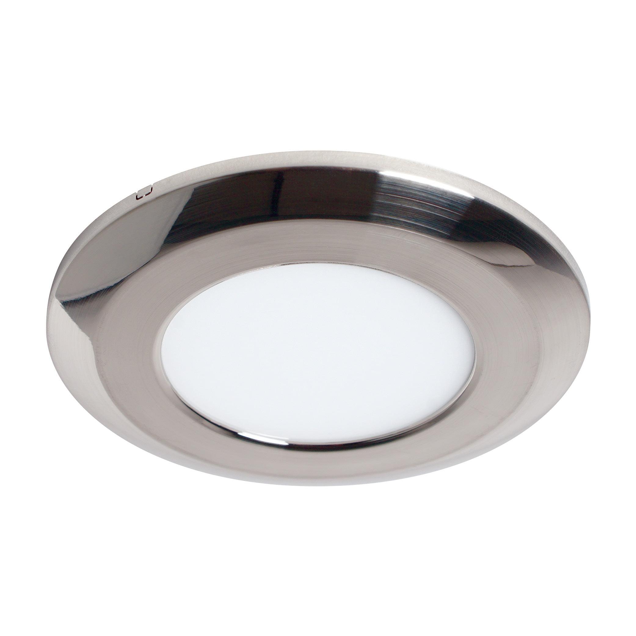 Wafer Thin Under Cabinet LED Puck Light, 2700K, Silver