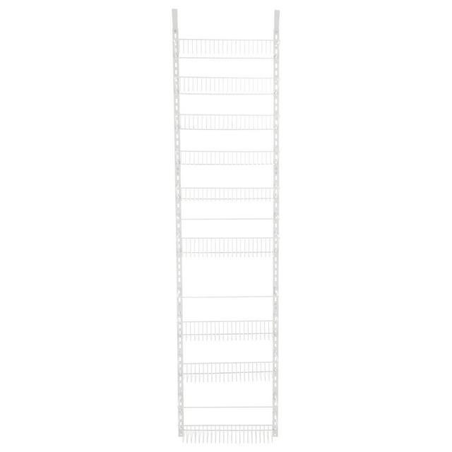 Home-Complete 9-Tier Over the Door Organizer with Adjustable Shelves, White