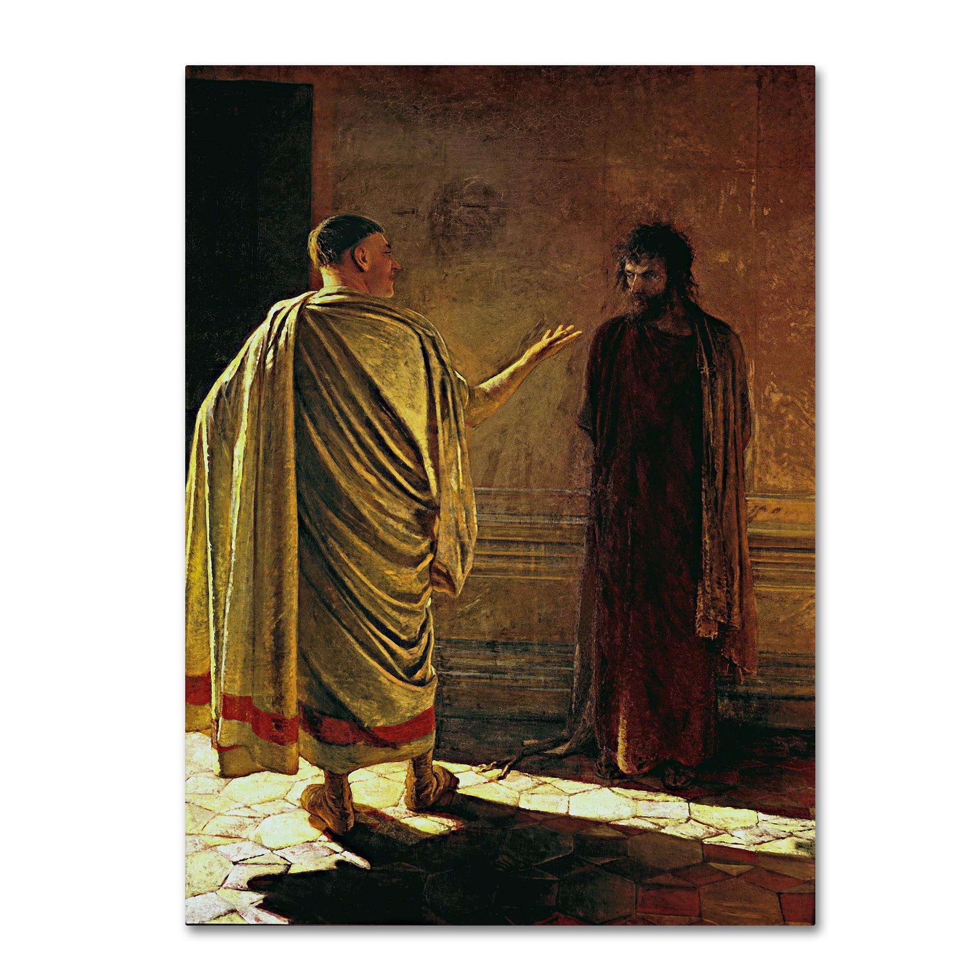 Trademark Fine Art " What Is Truth (Christ And Pilate) " by Nikolai Ge