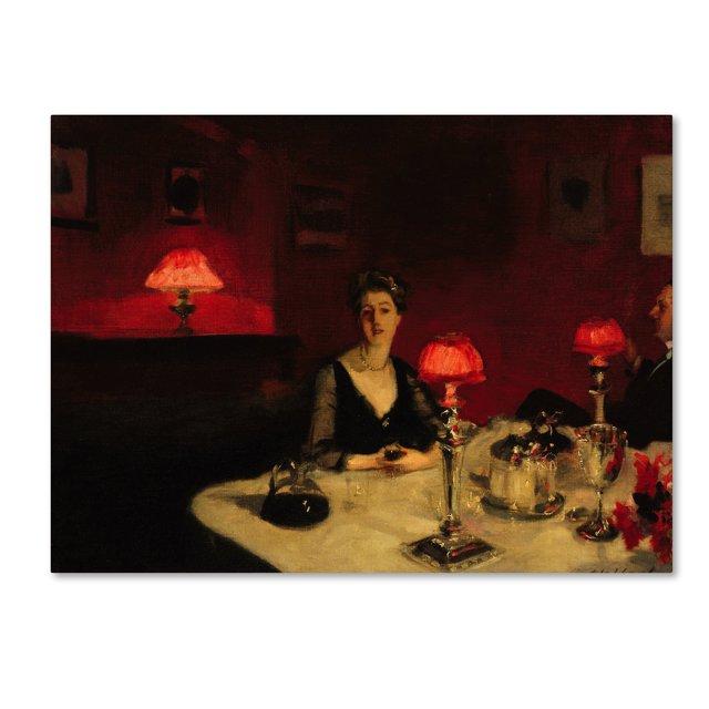 Vault W Artwork John Singer Sargent " A Dinner Table At Night " by John Singer Sargent