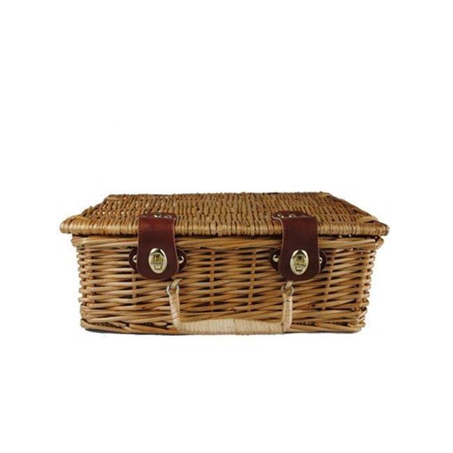 Wald Import Willow Picnic Basket - Stained Brown