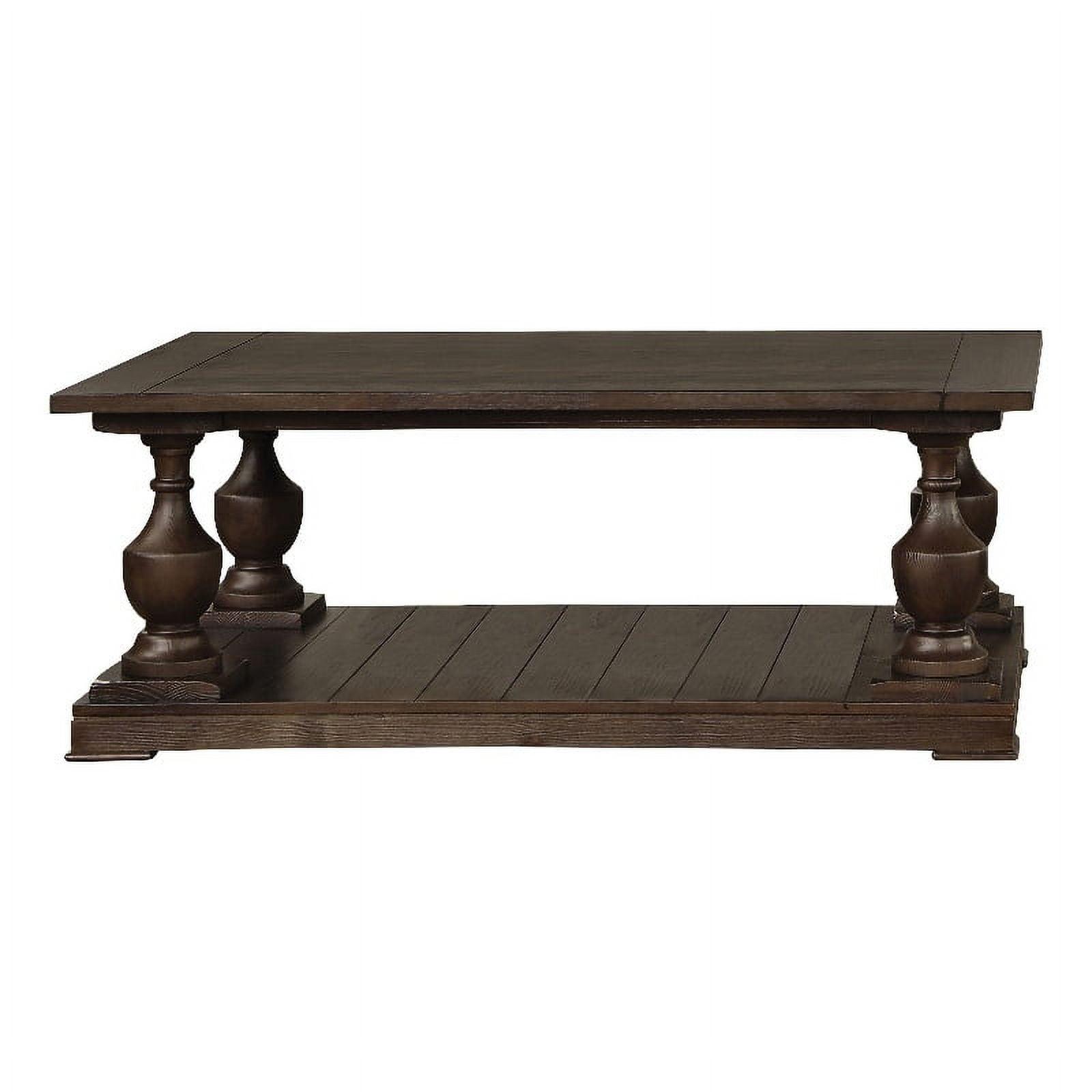 Walden 50" Brown Pine Rectangular Coffee Table