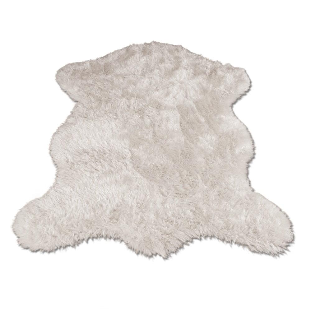 White Faux Sheepskin Shag Rug with Non-Skid Backing