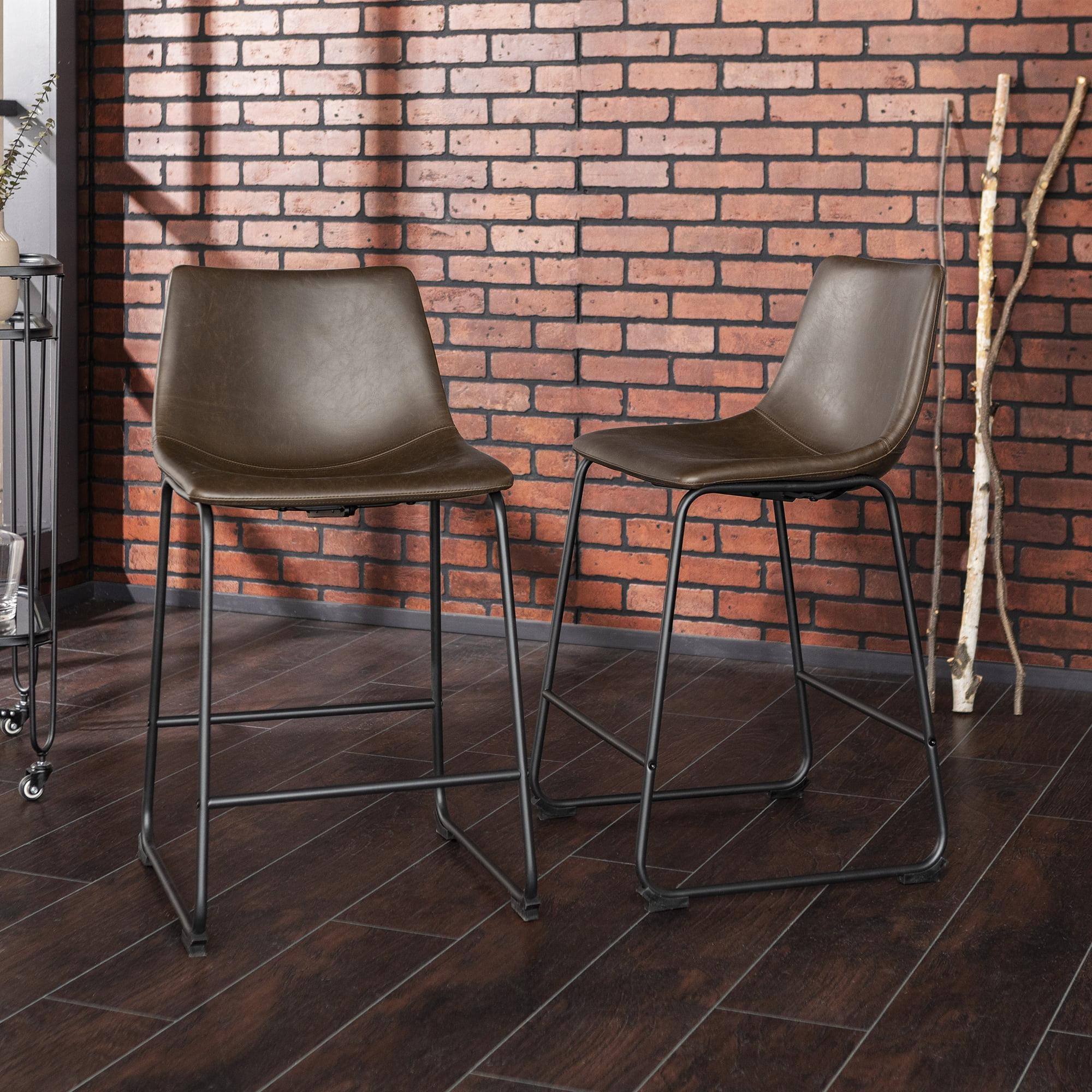 Hokku Designs Mayeu Upholstered Counter Stool (Set of 2)