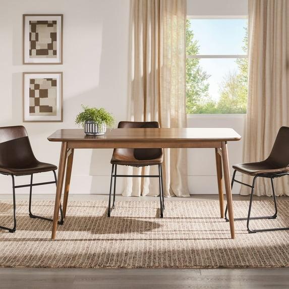 George Oliver Mid-Century 59" Modern Wood Tapered Legs Dining Table,kitchen table,dinning table
