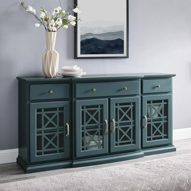 Saugeries Fretwork Detailed Glass Door Sideboard