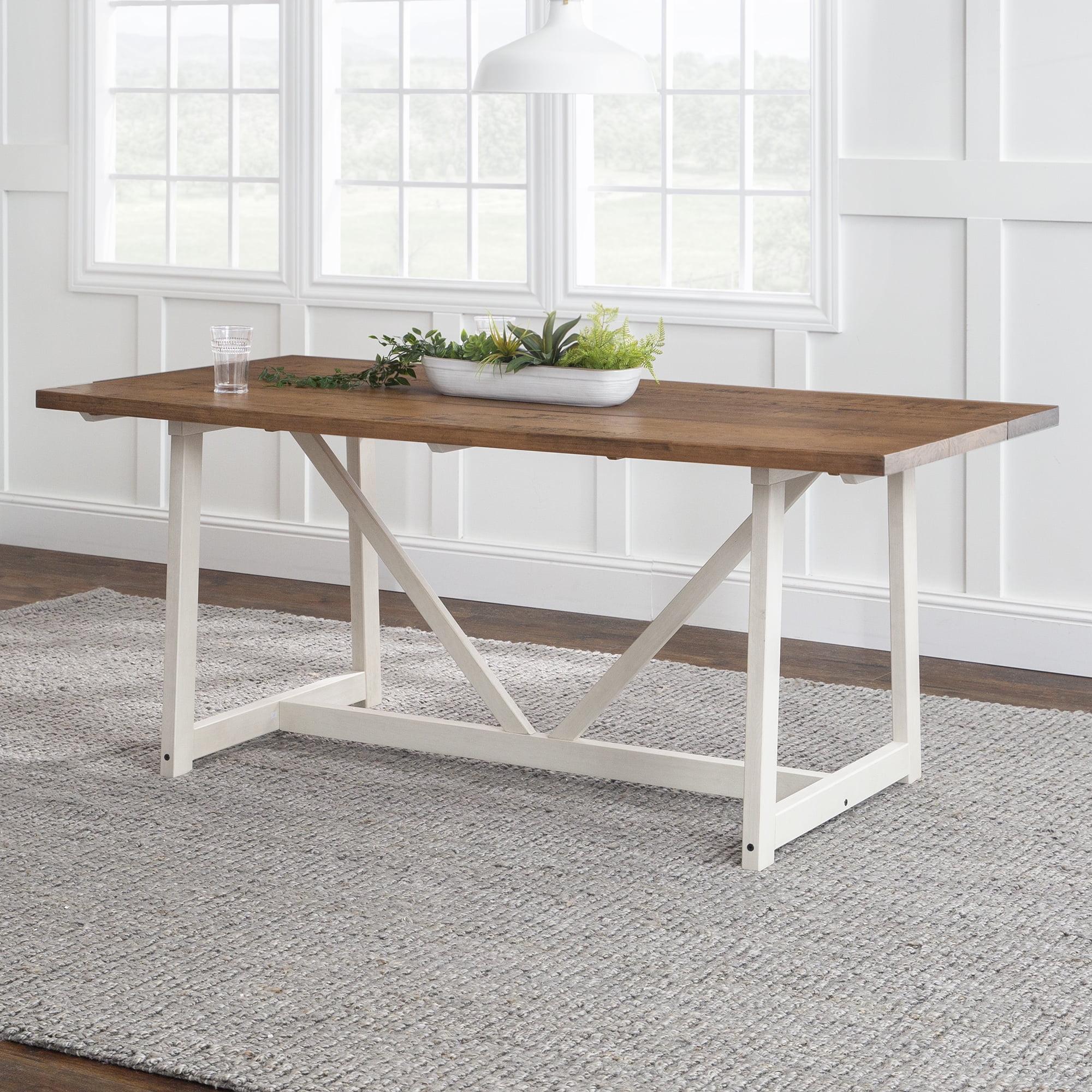 72" Solid Wood Trestle Dining Table - Saracina Home