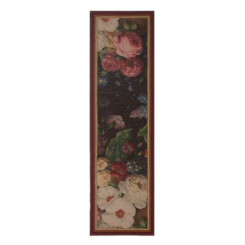 Wall Art Wholesale Flowers Dark  French Table Runner WW-8481-11802