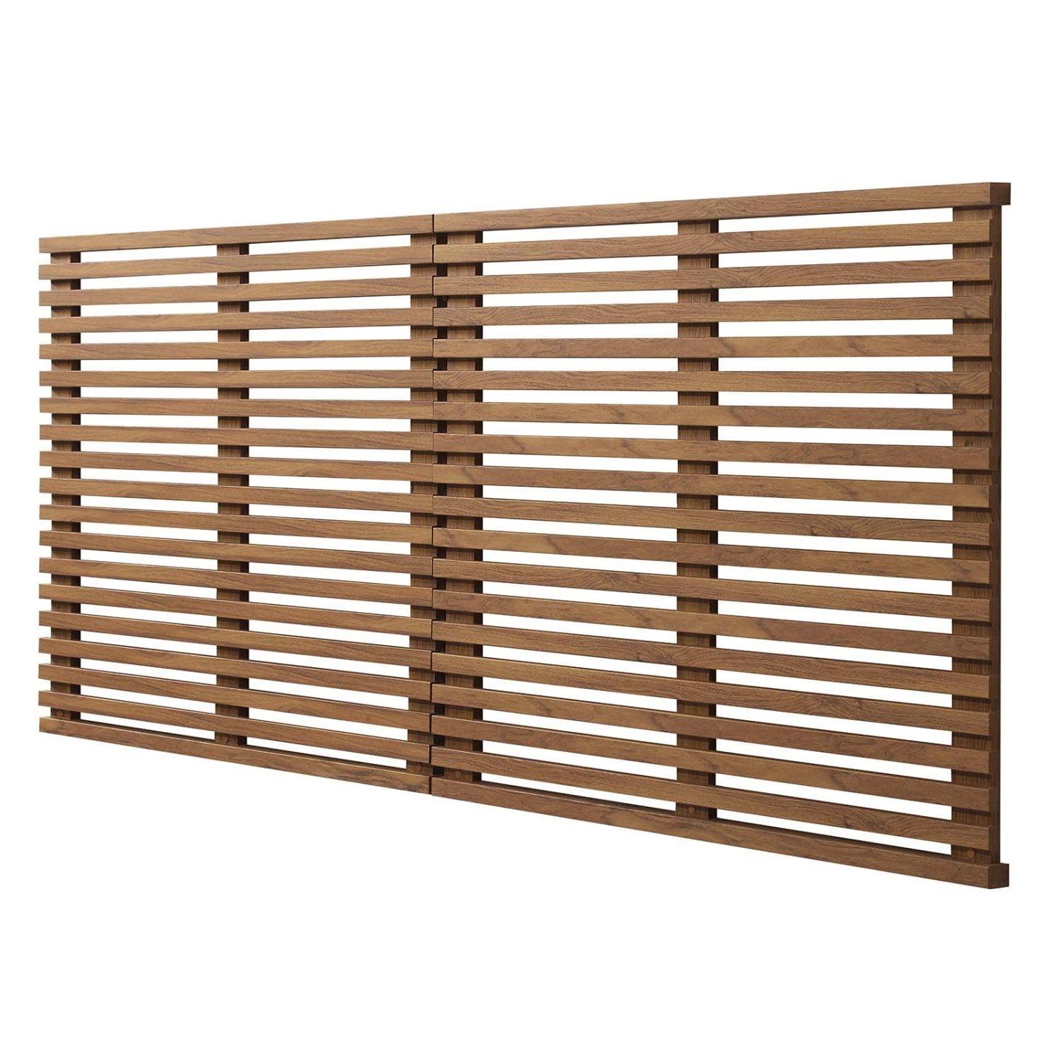 Modway Render Wall Mount Modern Wood King Headboard in Walnut