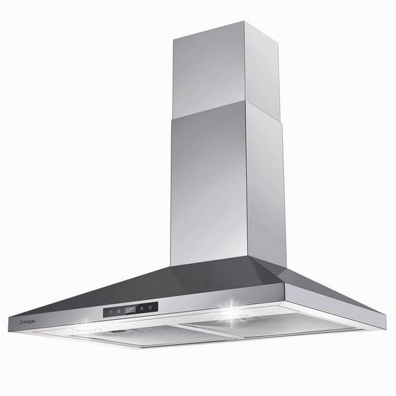 Wall Mount Range Hood 30 inch Stainless Steel Stove Hood Ducted Ductless Vent Hood Touch Control Hood