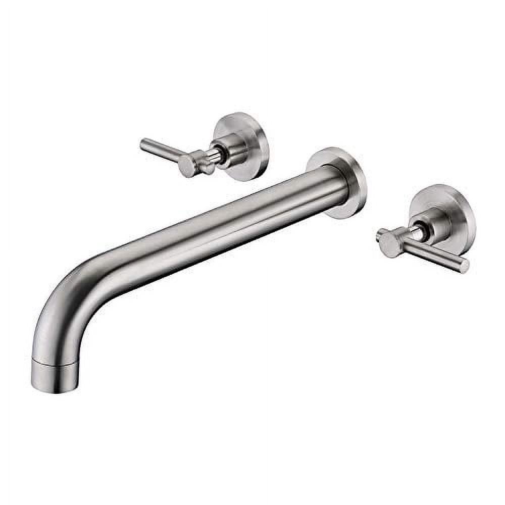 High Flow Rate Extra Long Spout Double Handle Wall Mounted