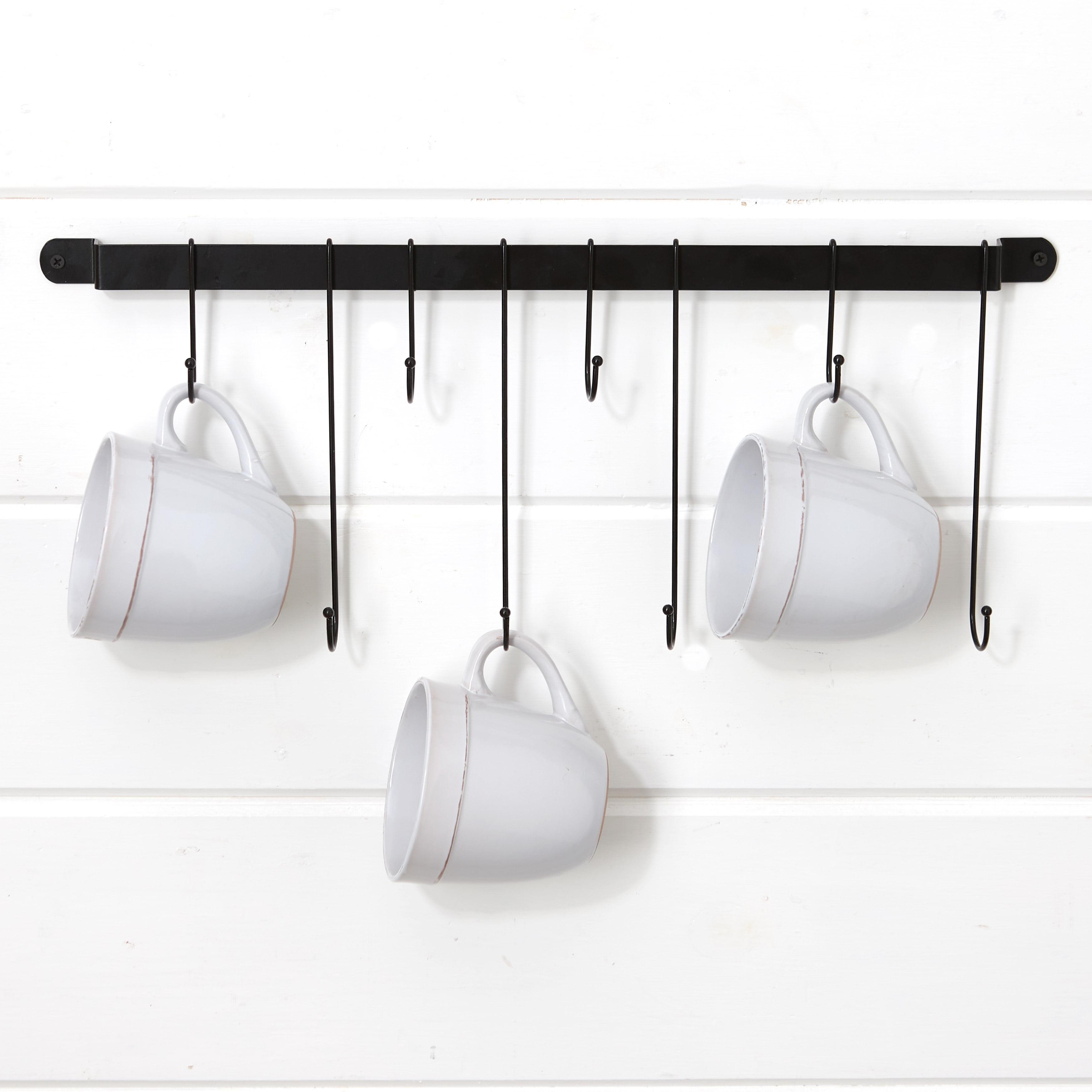 The Lakeside Collection Wall-Mounted Coffee Mug Rack