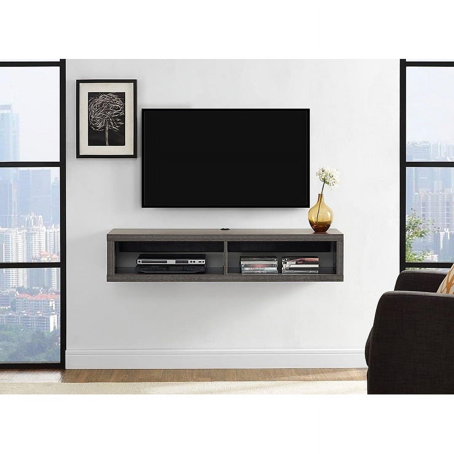 Skyline Walnut 48" Transitional Floating TV Console with Mount