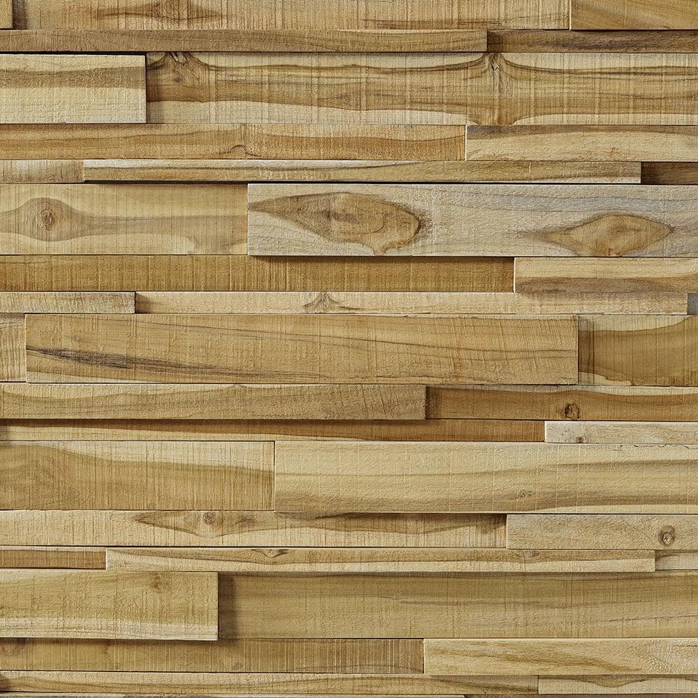 Natural Teak 3D Embossed Wall Panels