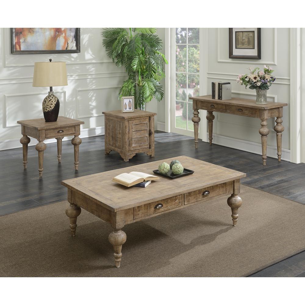 Wallace & Bay Oceans Square End Table, Sandstone Buff