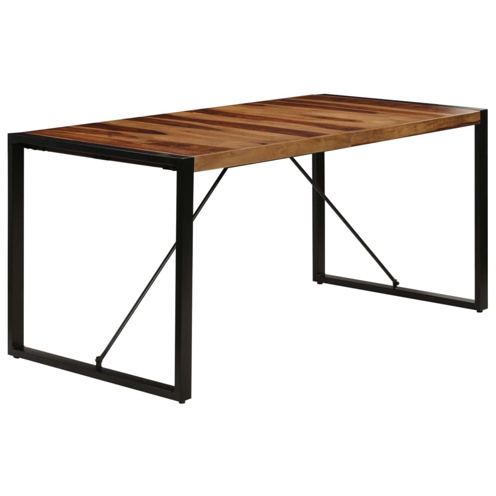 vidaXL Dining Table 63"x31.5"x29.5" Solid Sheesham Wood