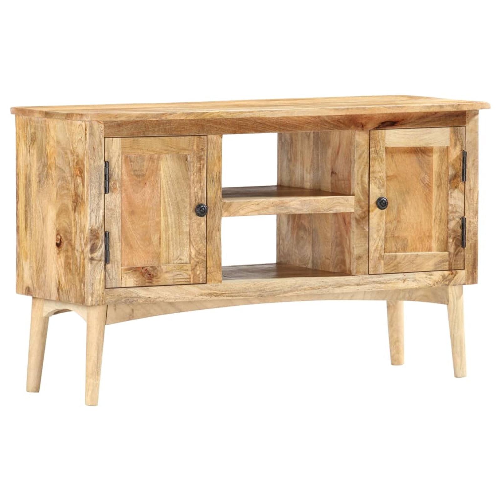 Midcentury Natural Mango Wood Sideboard with Storage