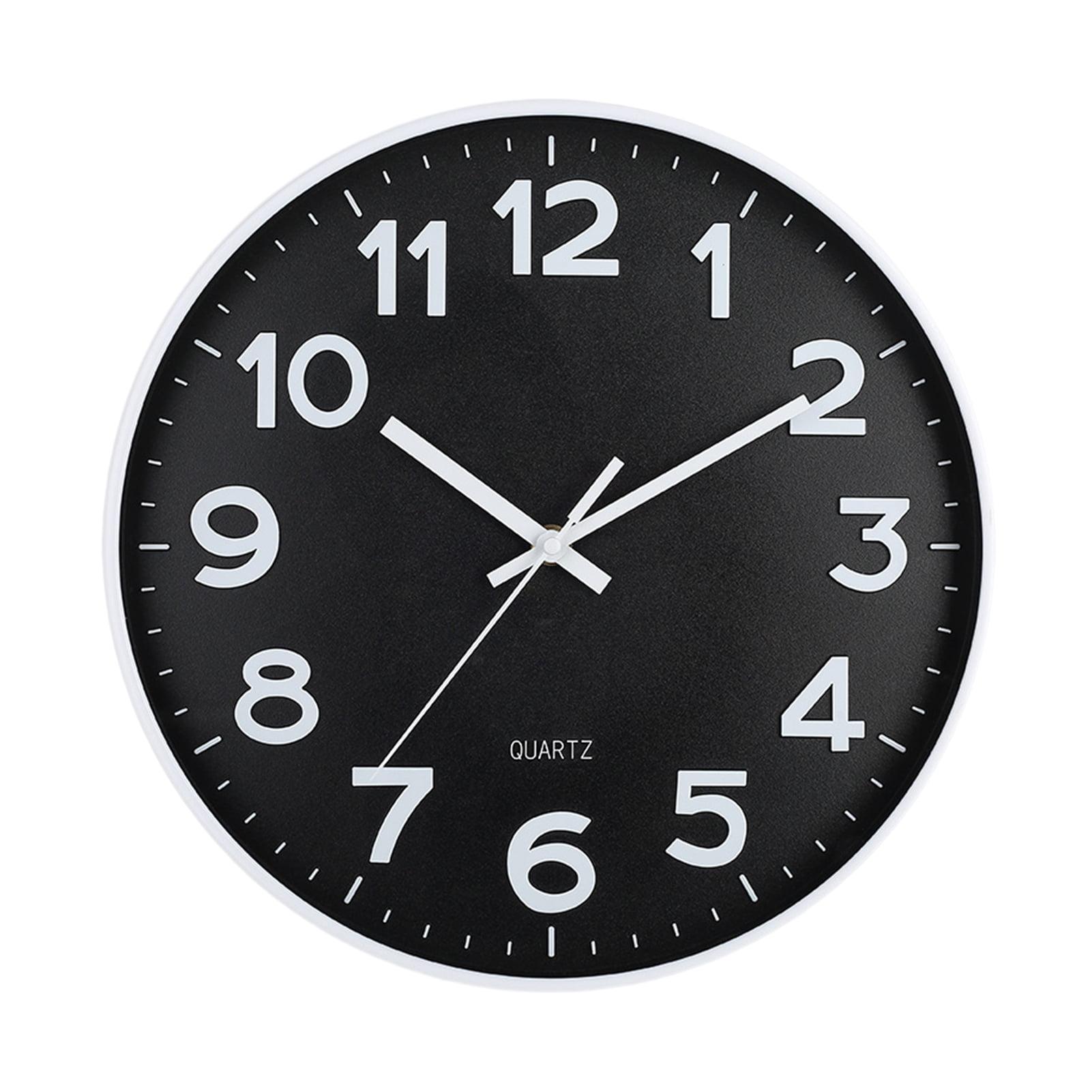 Warkul 12-Inch Wall Clock High-precision Battery Operated Easy-to-Read Silent Non-Ticking Quartz Clock Wall Art Decoration
