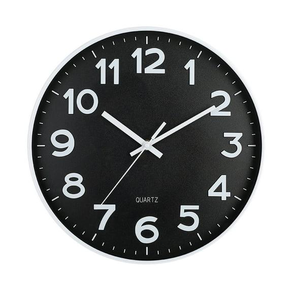 Warkul 12-Inch Wall Clock High-precision Battery Operated Easy-to-Read Silent Non-Ticking Quartz Clock Wall Art Decoration