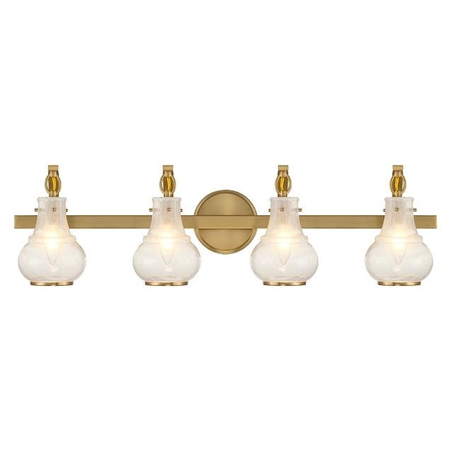 Savoy House Adams 4 - Light Vanity in  Warm Brass