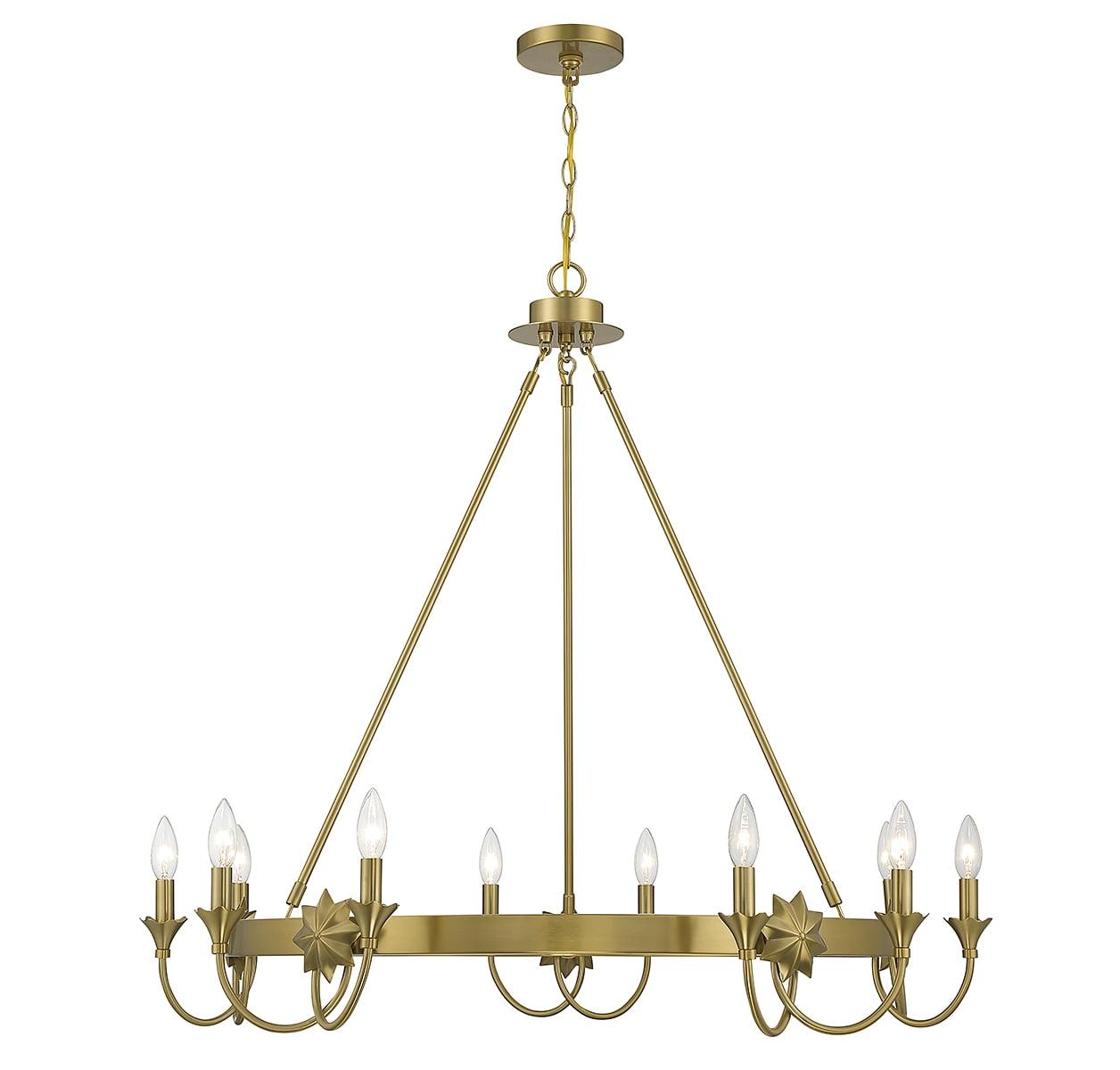 Savoy House Sullivan 10 - Light Chandelier in Warm Brass