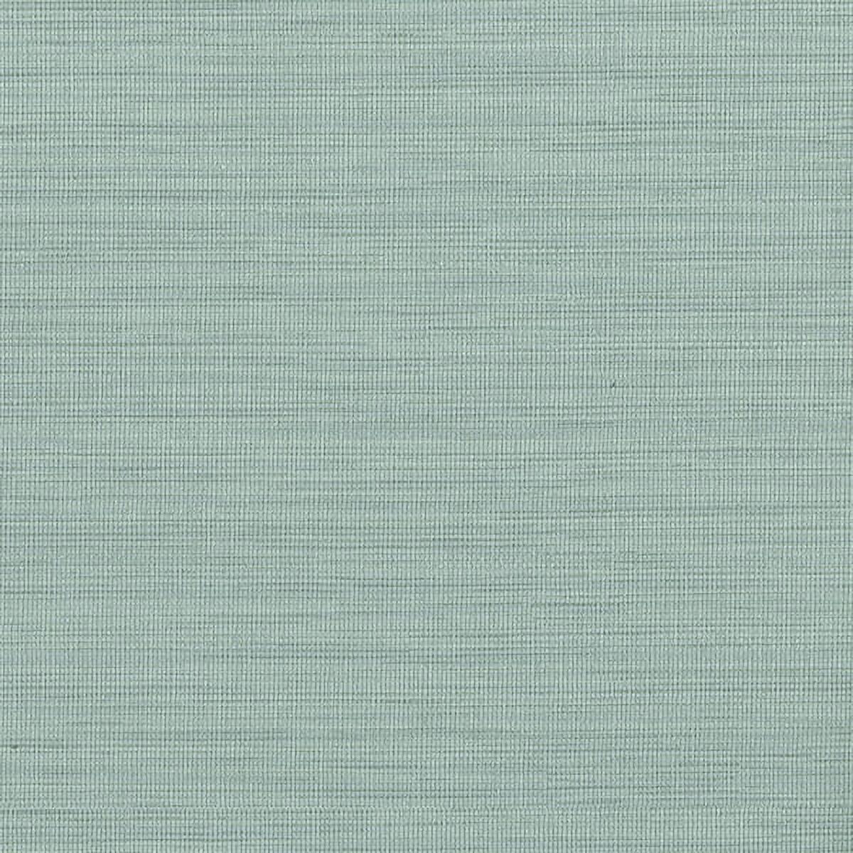 Turquoise Vinyl-Coated Grasscloth Wallpaper, 27-in by 27-ft