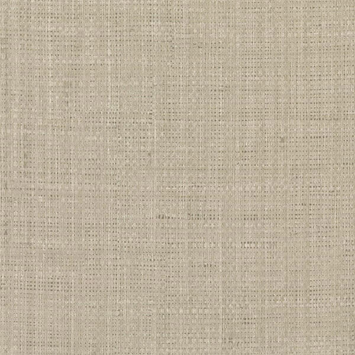 Taupe and Grey Vinyl-Coated Faux Grasscloth Wallpaper