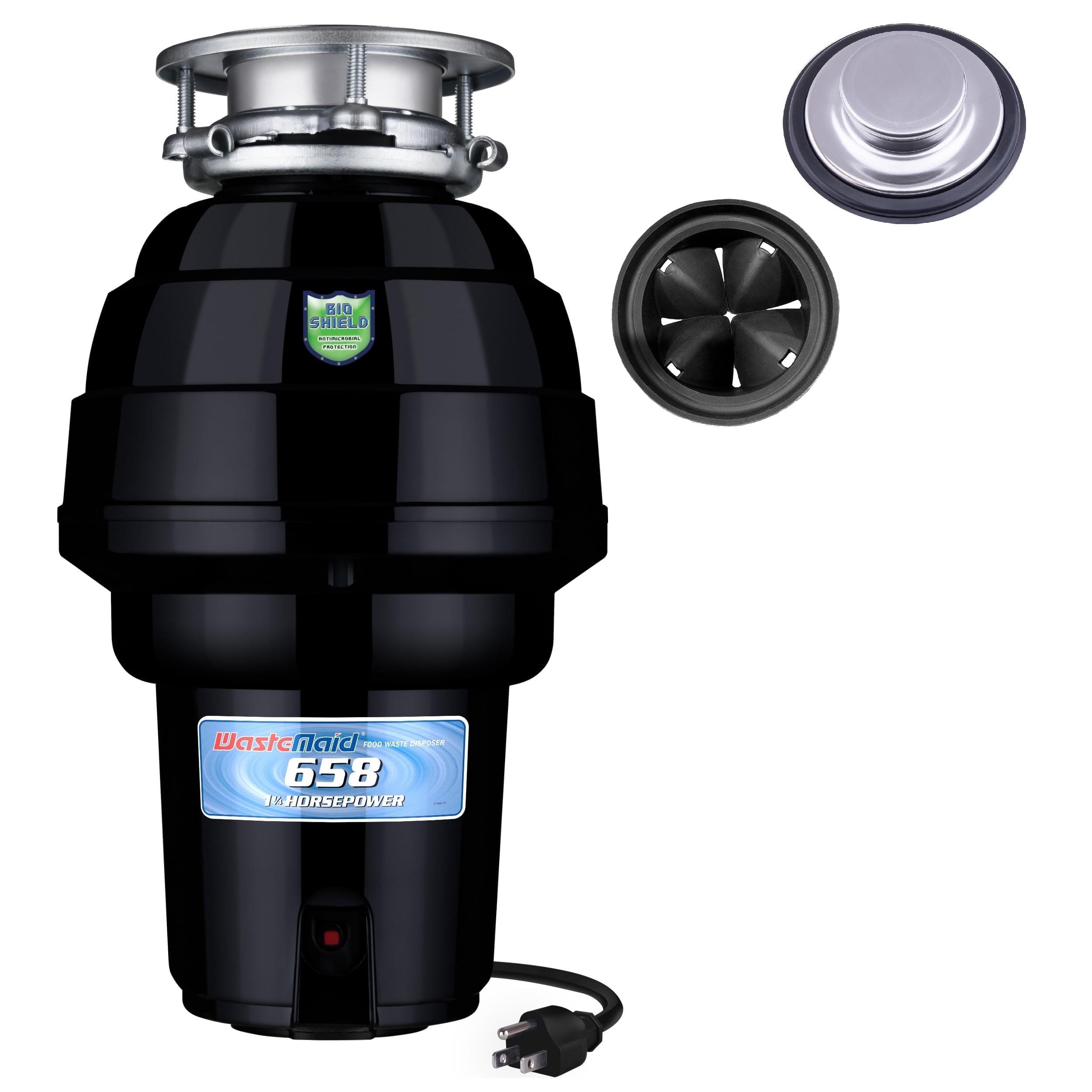 Waste Maid 1-1/4 HP Premium Garbage Disposal, Continuous Feed Disposer, Includes Attached Power Cord 10-US-WM-658-3B