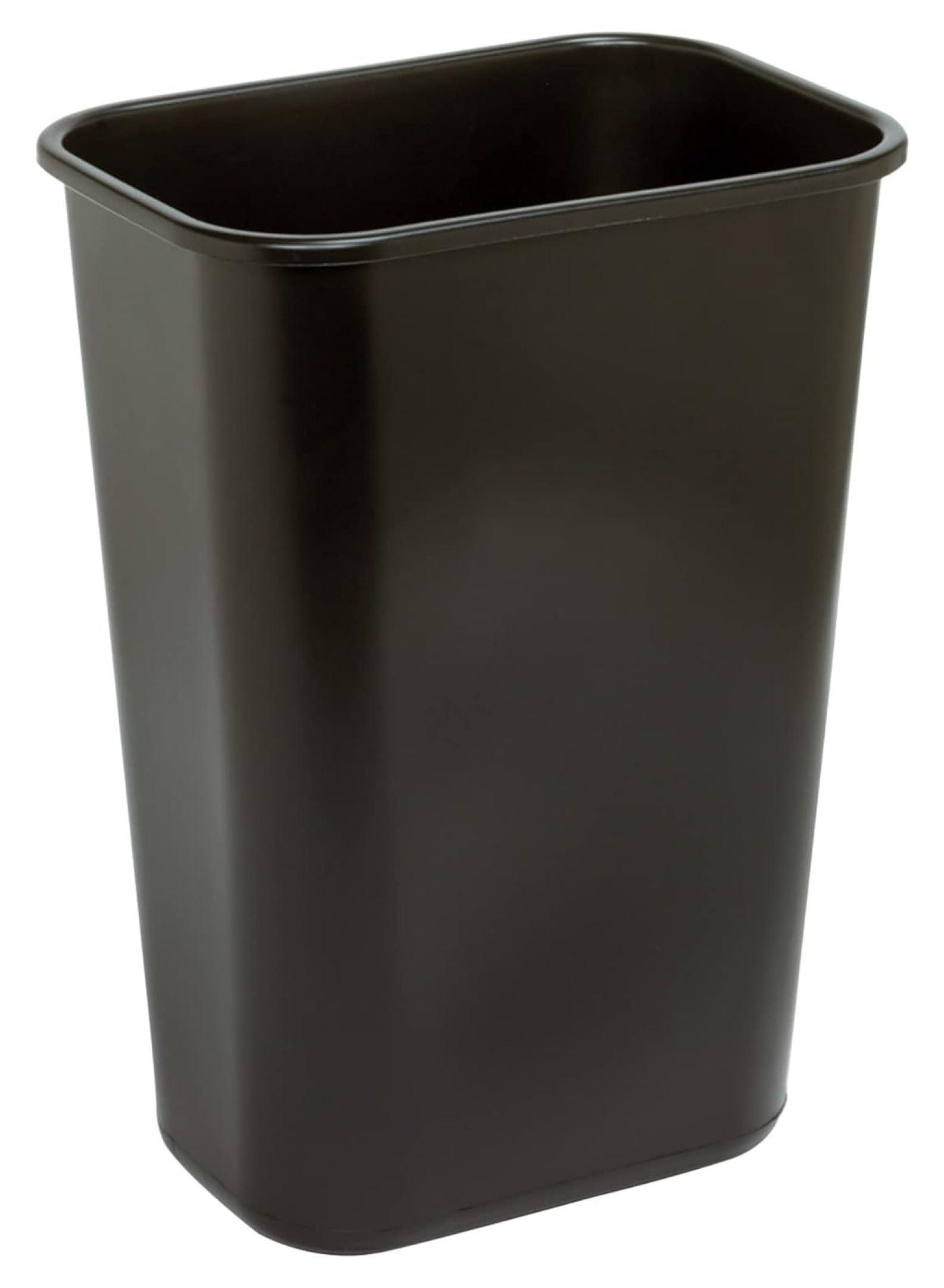 Black Rectangular Polypropylene Office Wastebasket