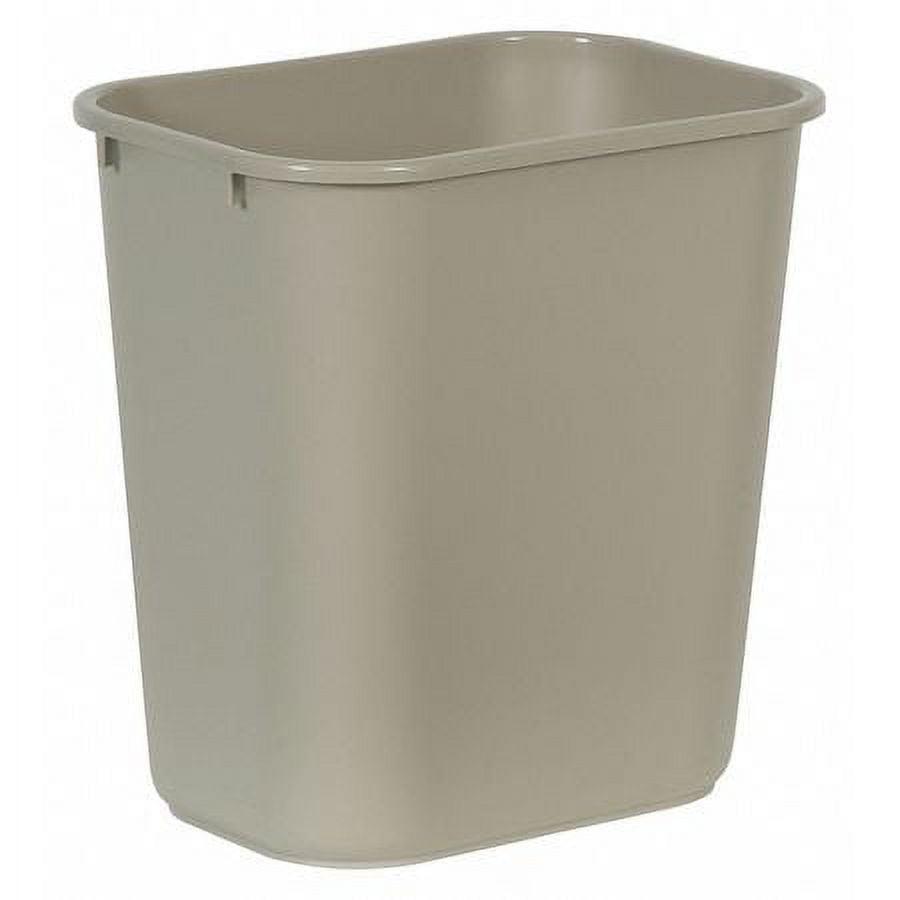 Rubbermaid Commercial Products 28QT/7 GAL Wastebasket Trash Container, for Home/Office/Under Desk, Beige (FG295600BEIG)