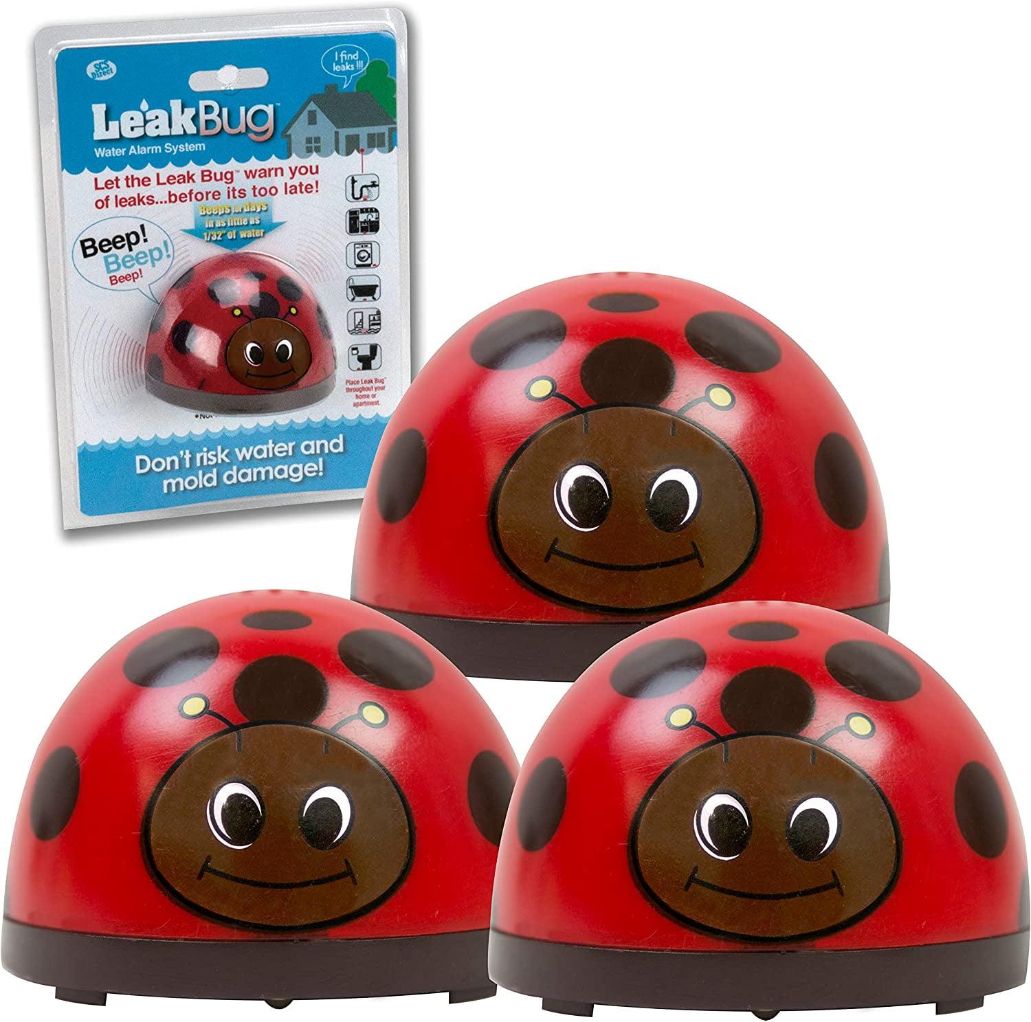 Water Alarm (3pack) - Leak Bug Electronic Leak Detector - Hypersensitive 1/32" Flood Detection - Continuously Beeps When Wet or Low Battery