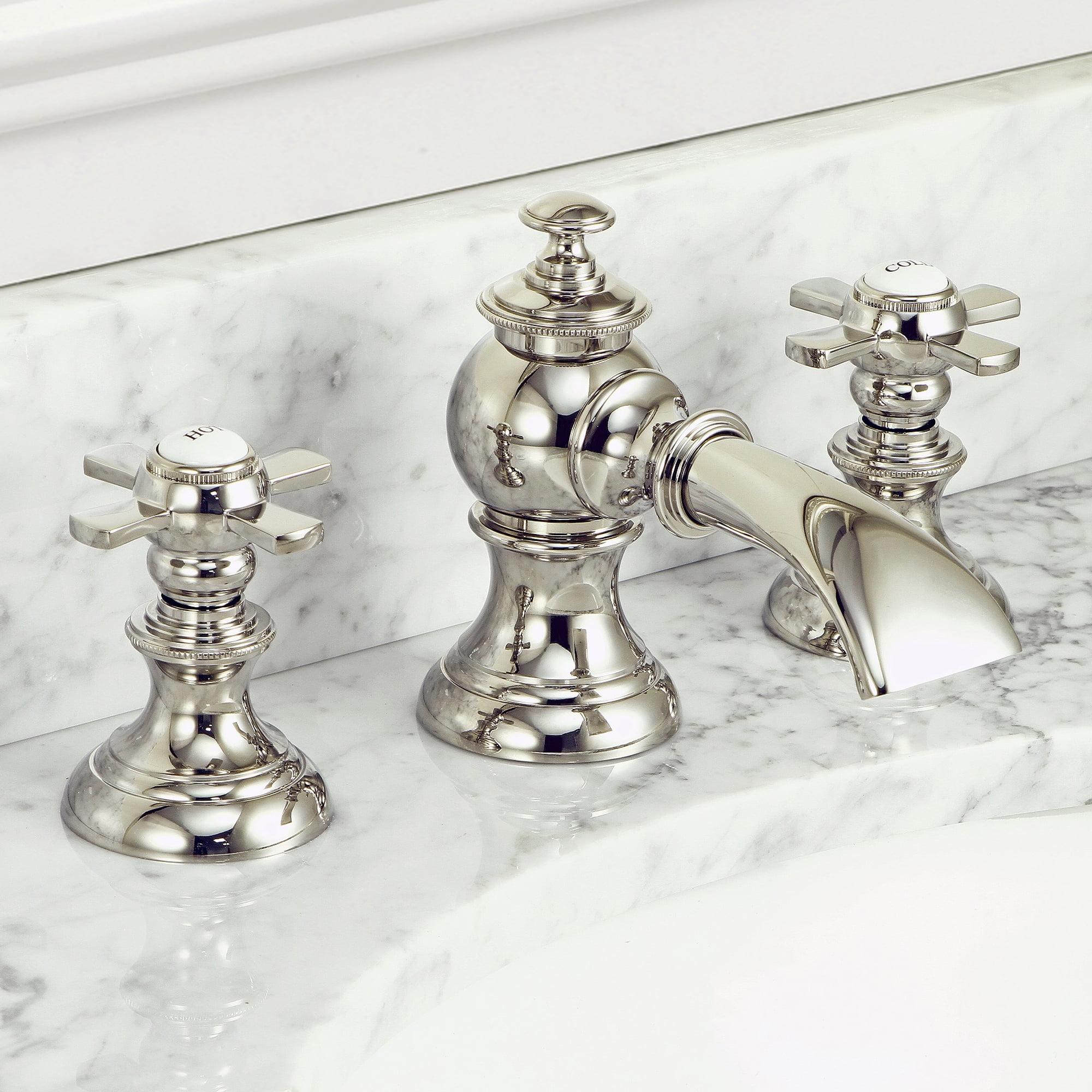 Widespread 2-handle Bathroom Faucet with Drain Assembly
