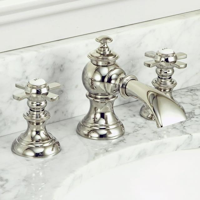 Widespread 2-handle Bathroom Faucet with Drain Assembly