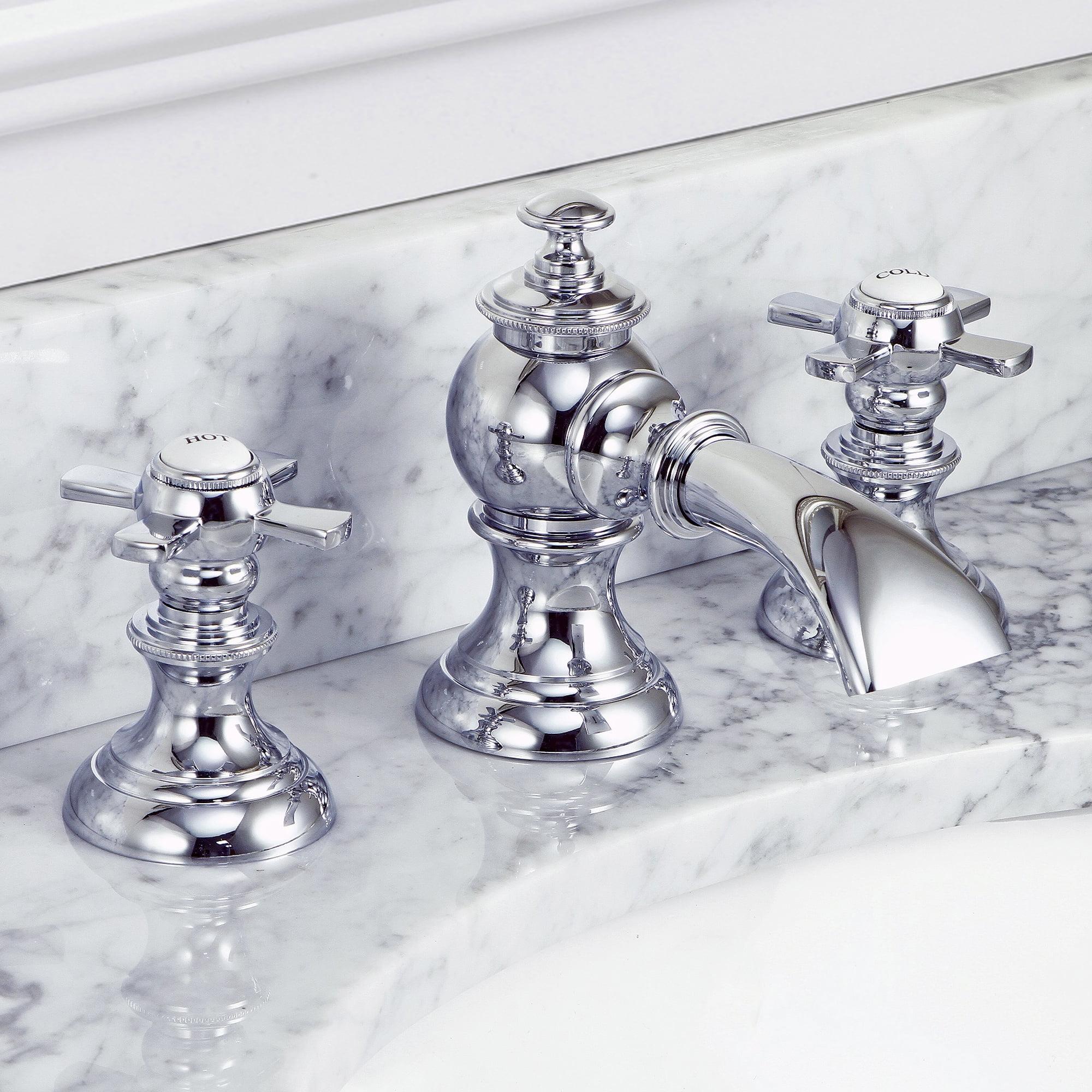Widespread 2-handle Bathroom Faucet with Drain Assembly