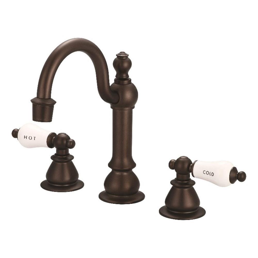 Vintage Widespread 2-handle Bathroom Faucet with Drain Assembly