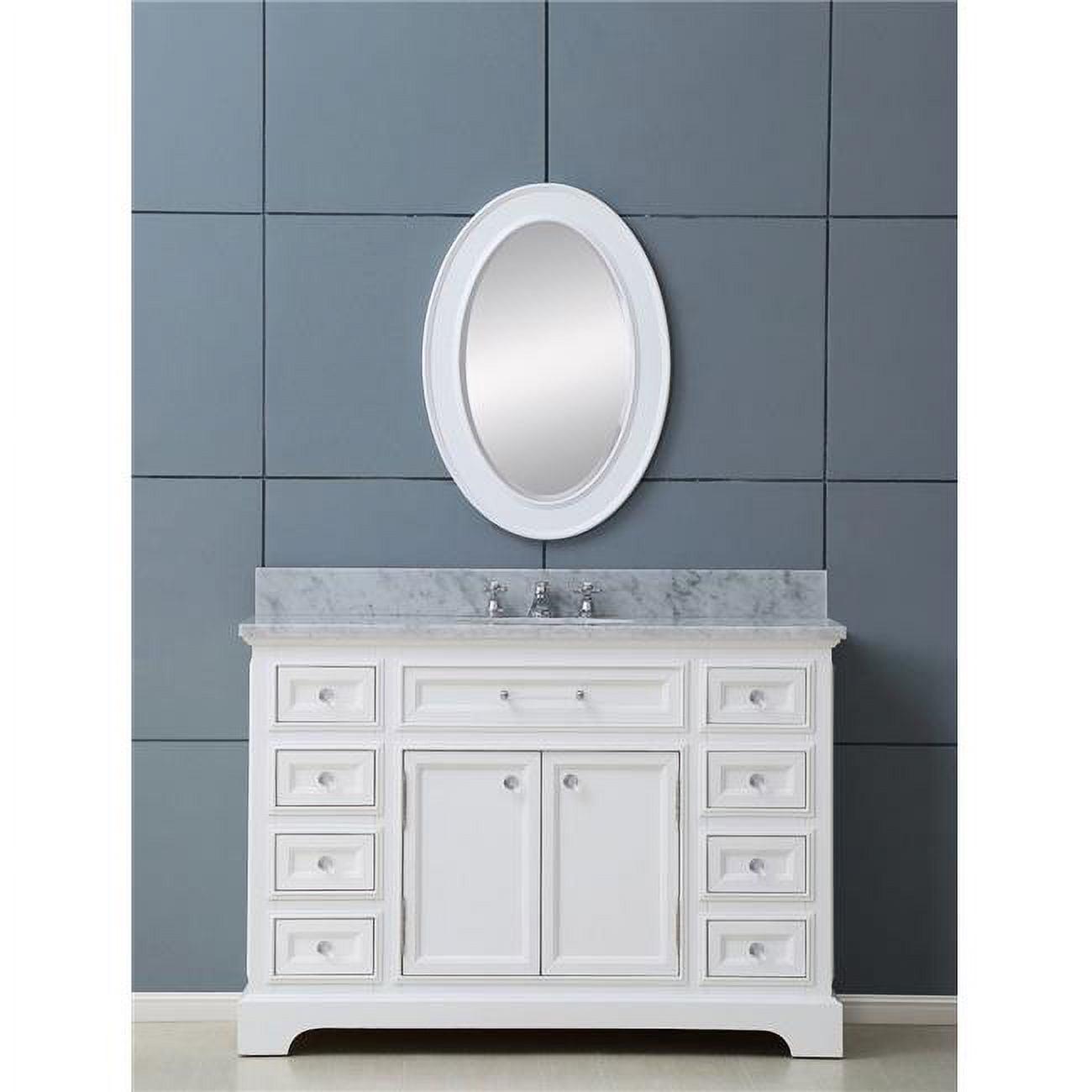 Bergin 48'' Single Bathroom Vanity with Carrara Marble Top