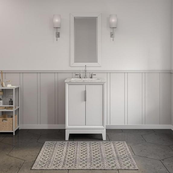 Water Creation Elizabeth 24" Hardwood Single Bathroom Vanity in Pure White