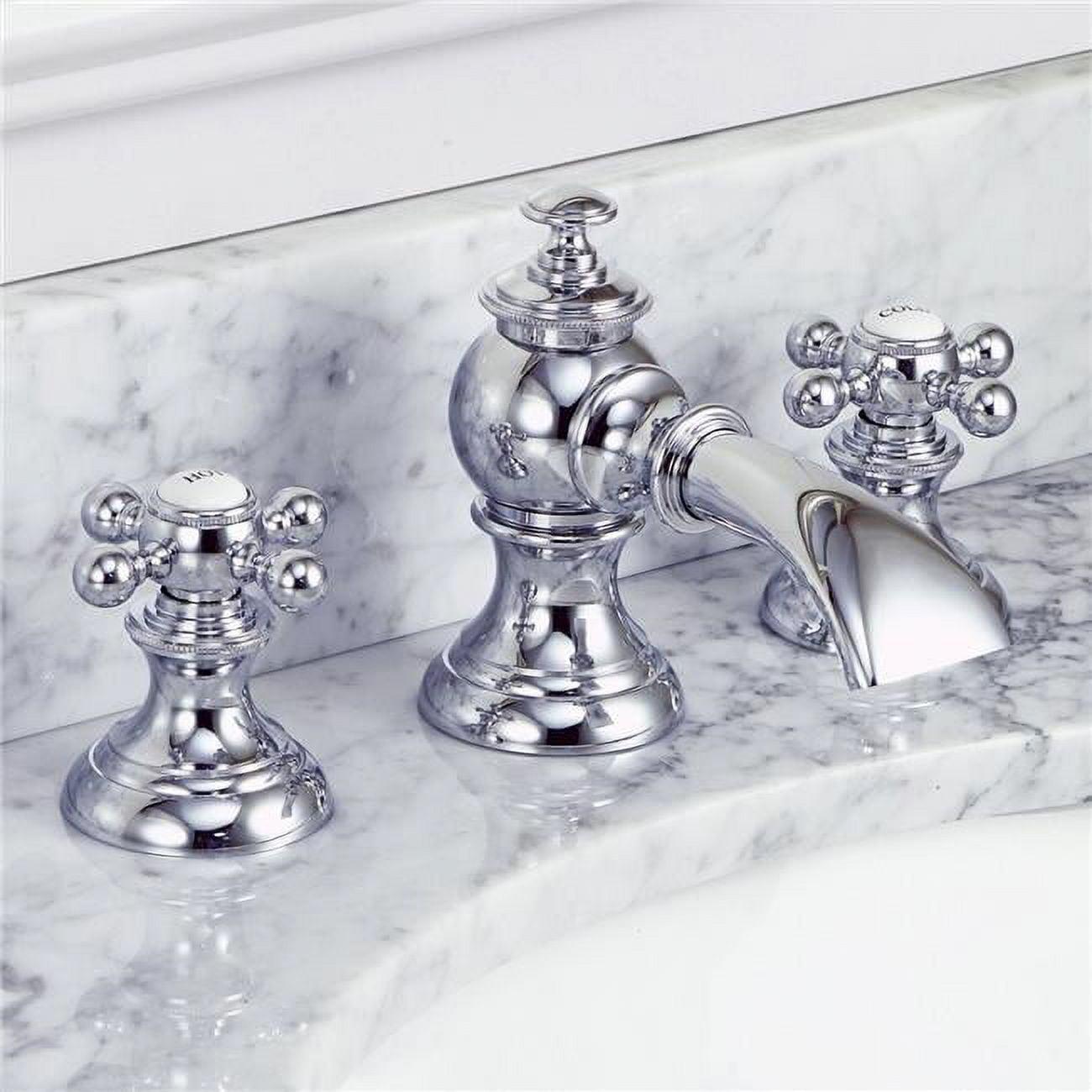 Elegant Classic Chrome Widespread Bathroom Faucet with Pop-Up Drain