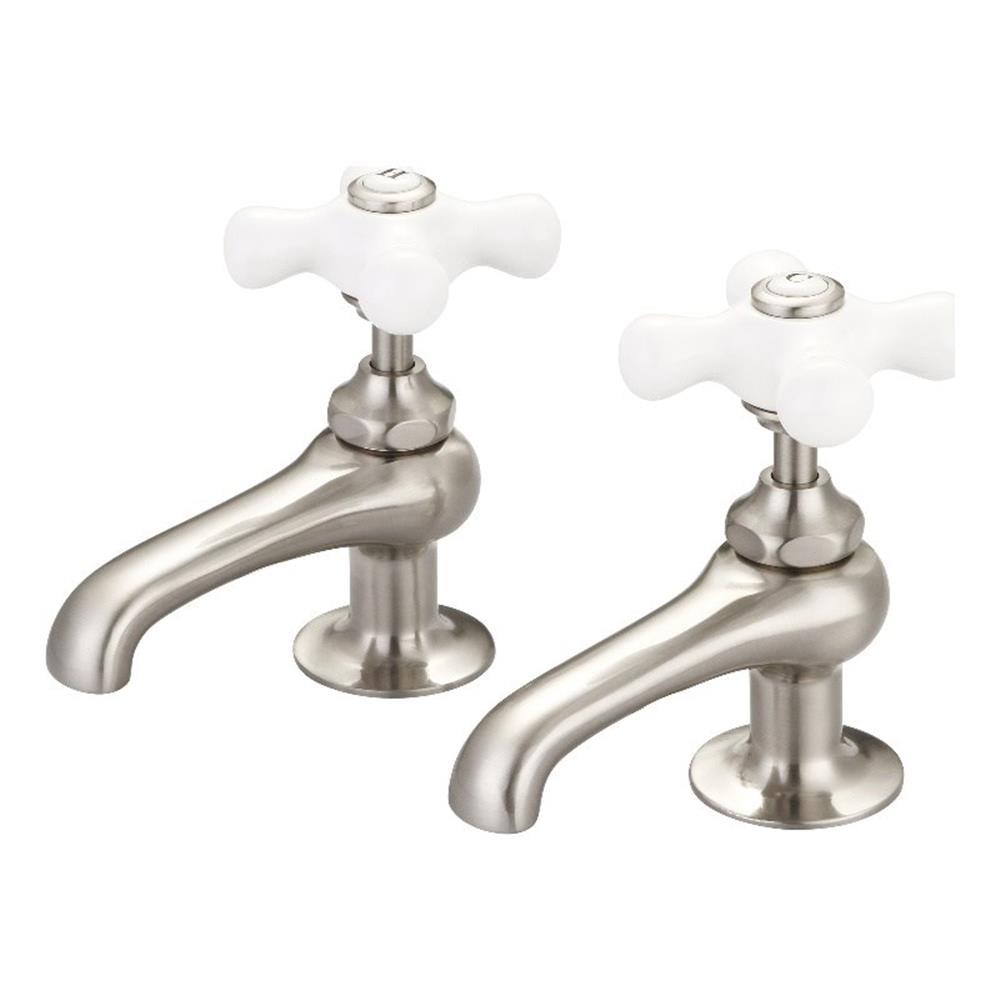 Water Creation  Vintage Classic Basin Beaks Lavatory Faucet in Brushed Nickel Finish