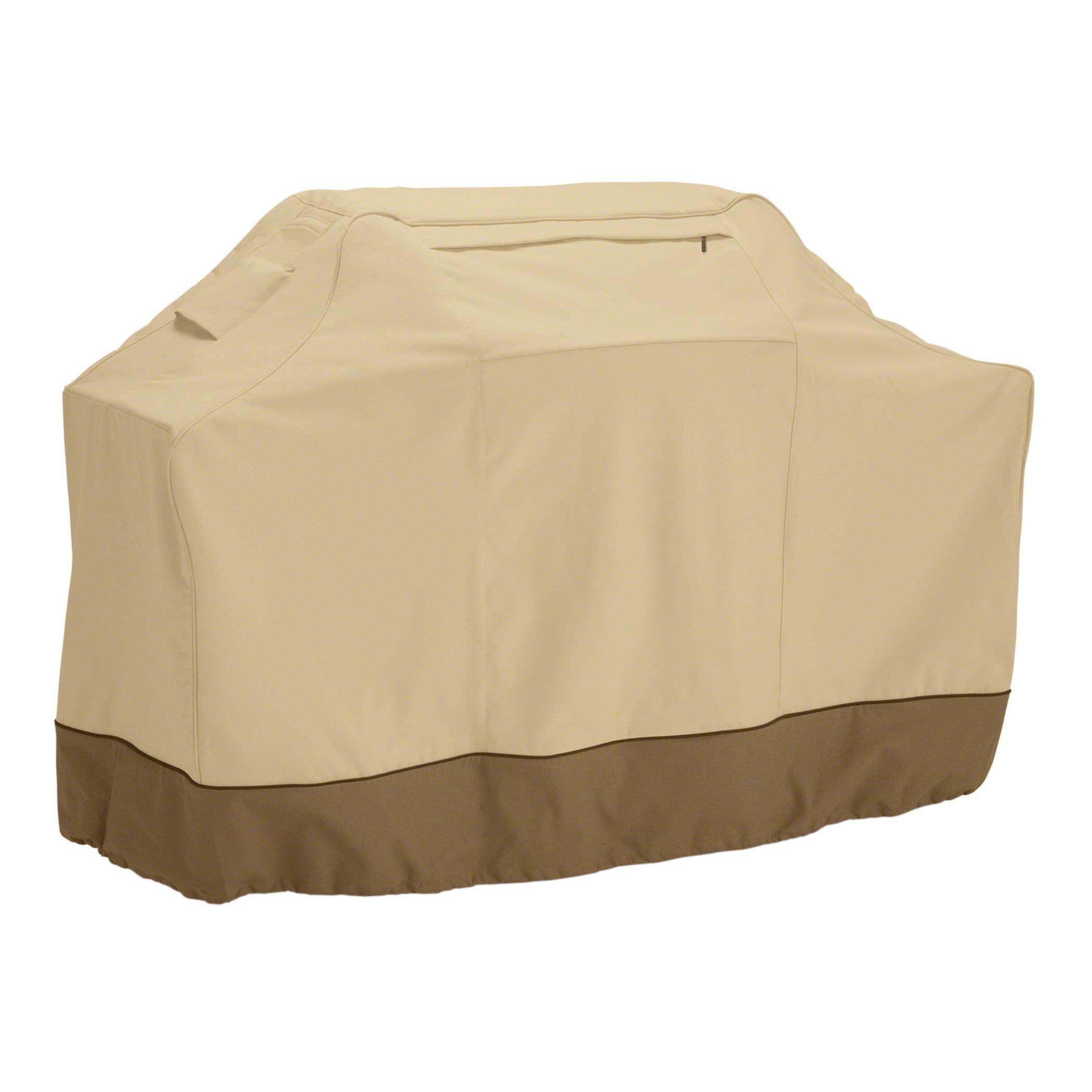 Beige and Brown Water-Resistant 58" BBQ Grill Cover