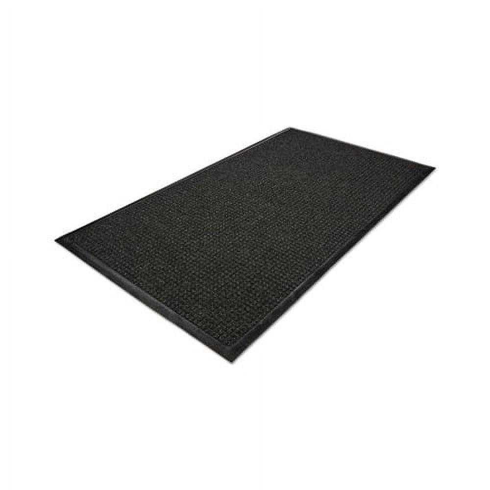 Charcoal Polypropylene Indoor Wiper Mat with Vinyl Backing, 36 x 60