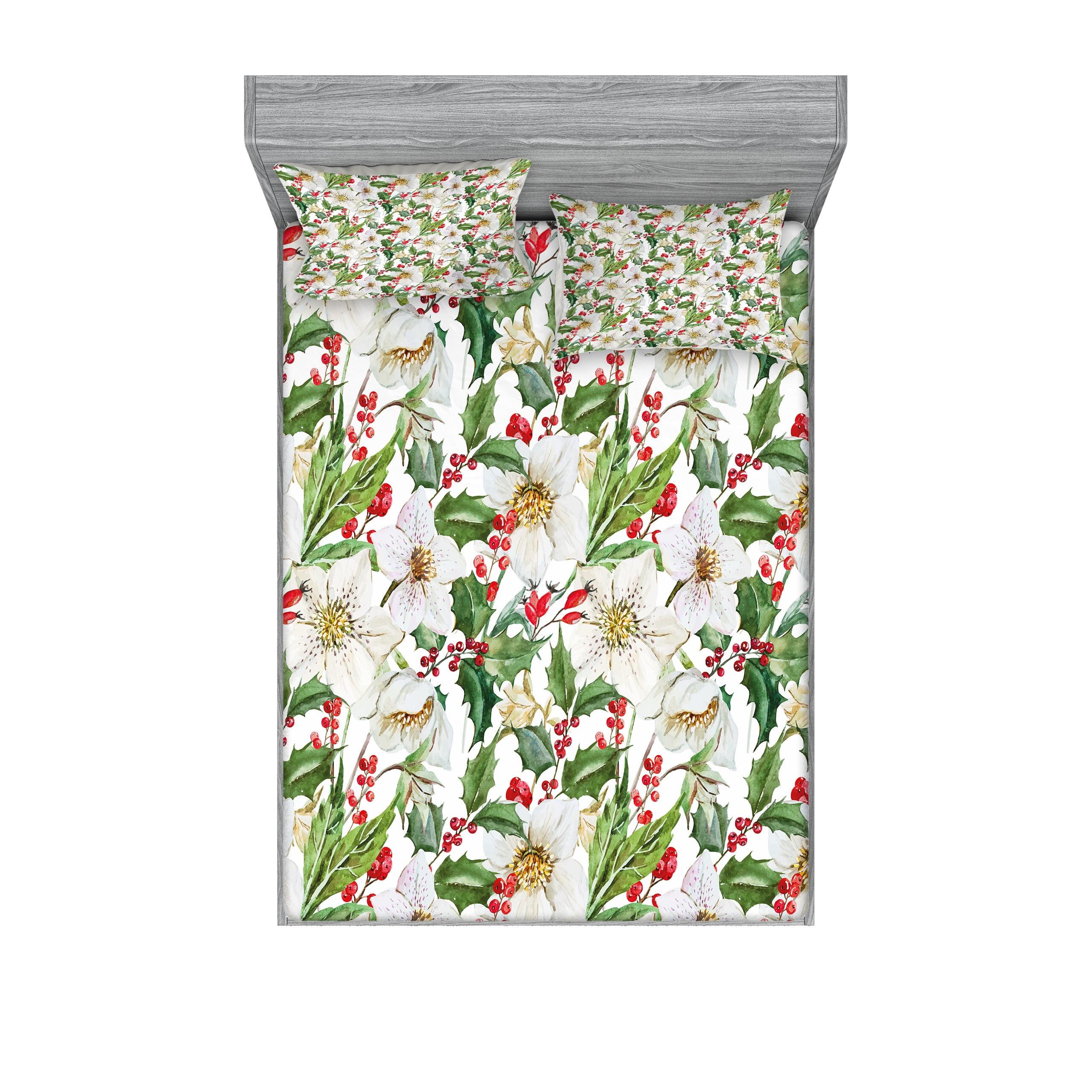 Ambesonne Nordic Fitted Sheet & Pillow Sham , Black White | Wayfair