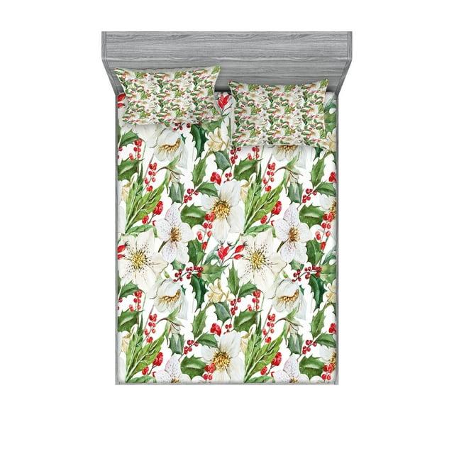 Ambesonne Nordic Fitted Sheet & Pillow Sham , Black White | Wayfair