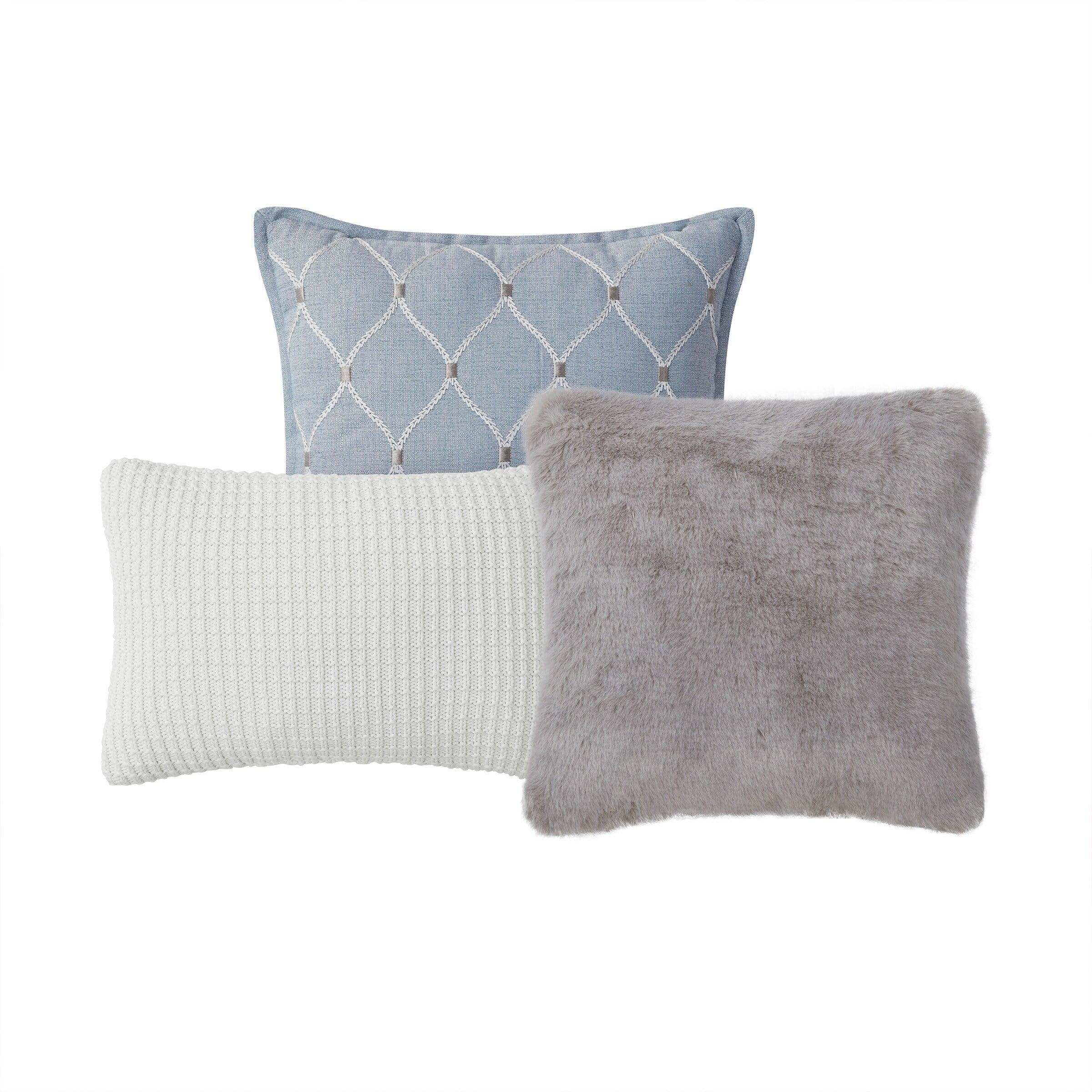 Florence Embroidered Reversible Throw Pillow