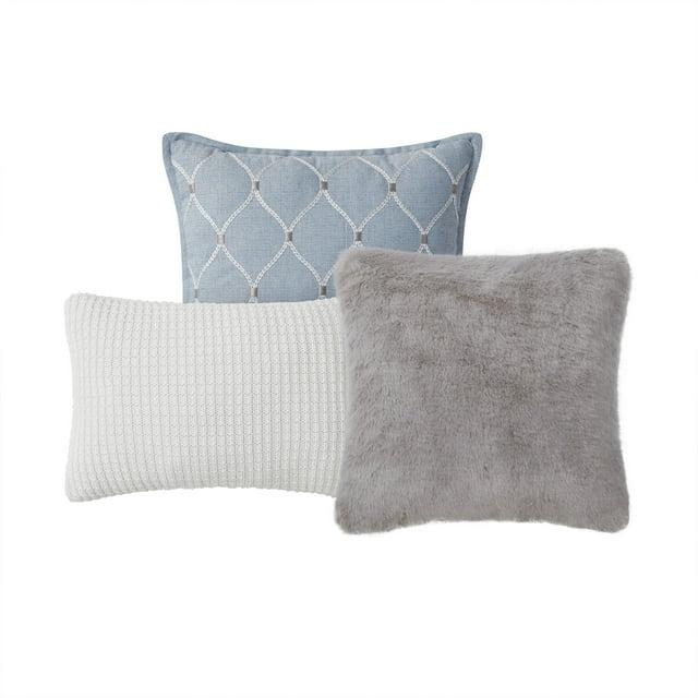 Waterford Bedding Florence Embroidered Reversible Throw Pillow