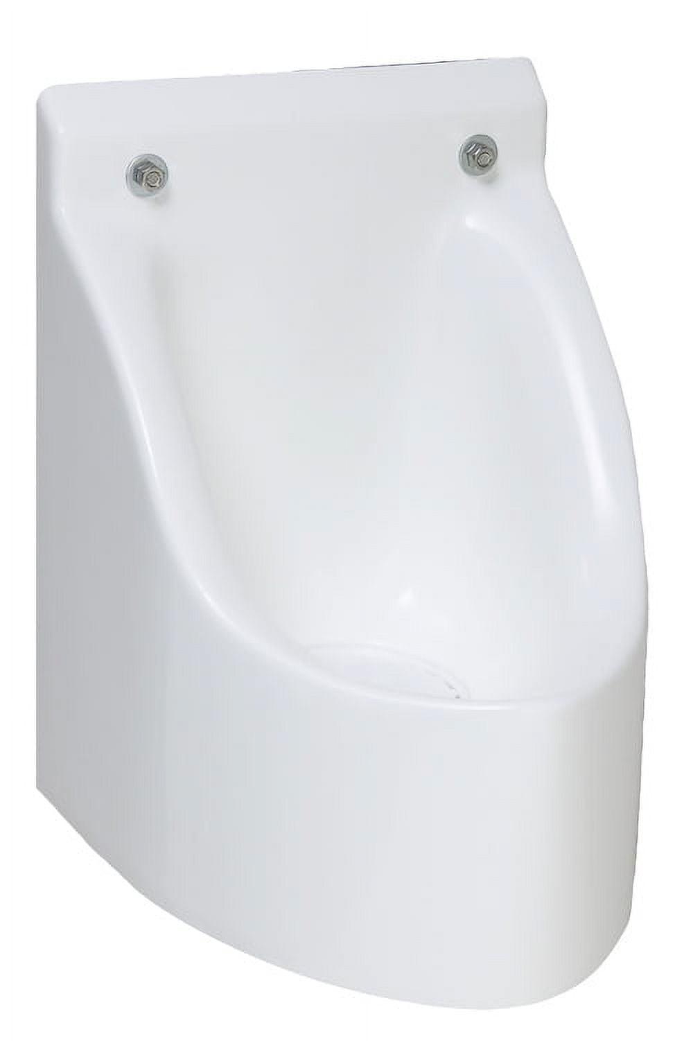 White Wall-Mounted Waterless Urinal with EcoTrap