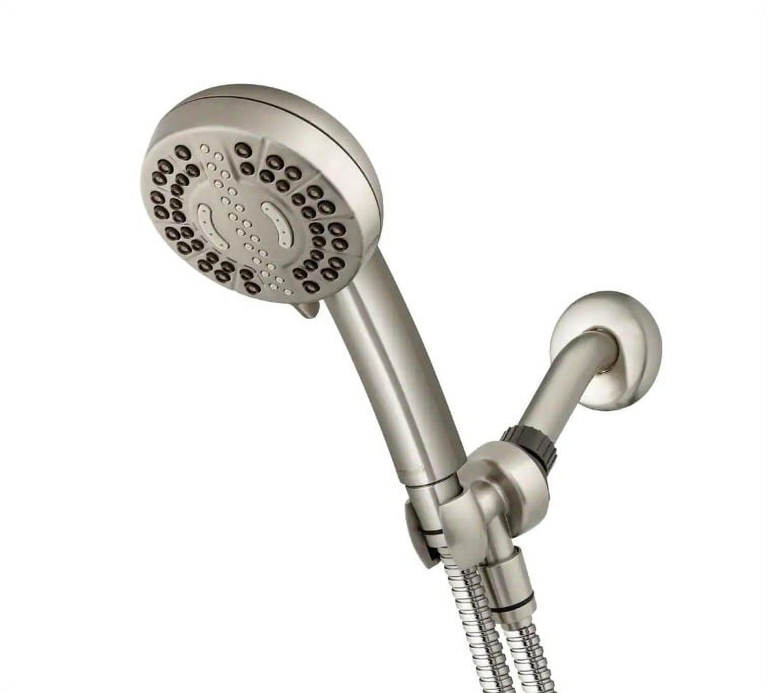 Brushed Nickel 7-Spray Wall Mounted Handheld Shower Head