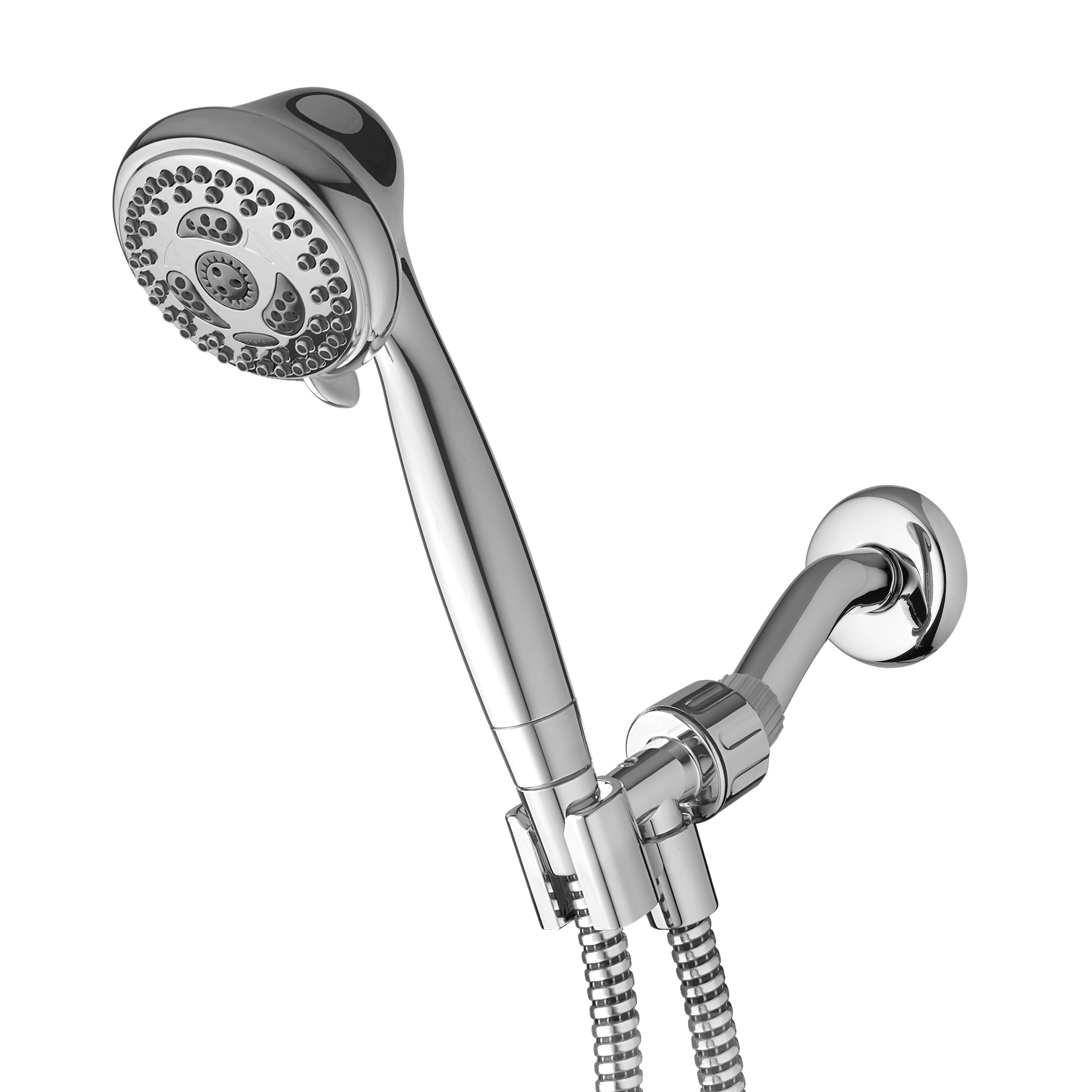 Chrome Handheld Wall Mounted Shower Head with Pulse Function