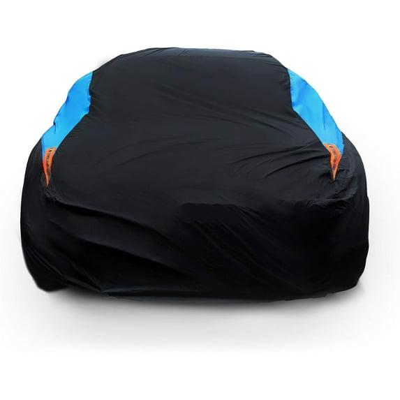 Waterproof Car Cover All Weather Snowproof UV Protection Windproof Outdoor Full car Cover, Universal Fit for Sedan (Fit Sedan Length 154-163 inch, Blue)